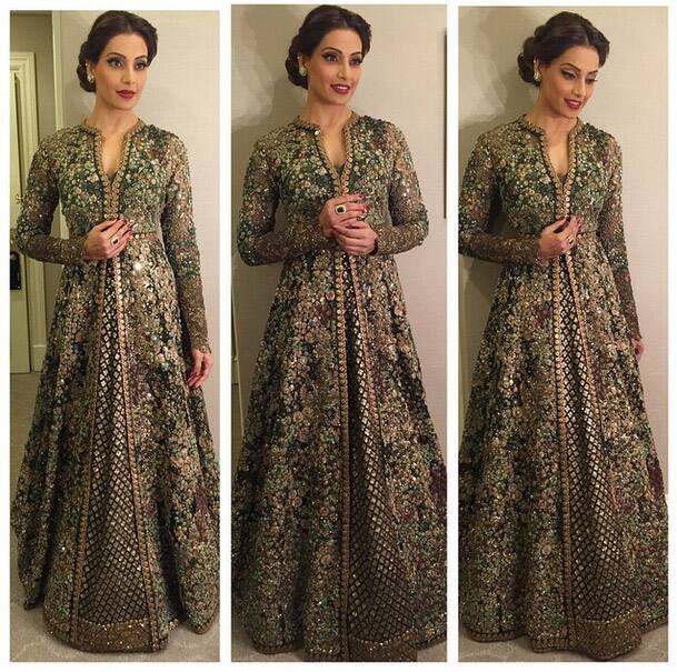 Off to #iifarocks ! Wearing a gorgeous @sabyasachimukherjee outfit and Anmol jewellery:) feeling like a princess! Styled by @sanjanabatra . - Instagram@bipashabasu