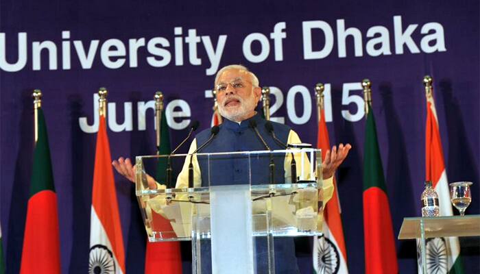 PM Modi compares Indo-Bangla LBA with fall of Berlin Wall, accuses Pak of creating &#039;nuisance&#039;