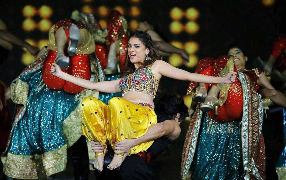 Bollywood actress Aditi Rao Hydari performs at the IIFA Rocks! concert as part of the three-day long International Indian Film Academy (IIFA) awards in Kuala Lumpur.