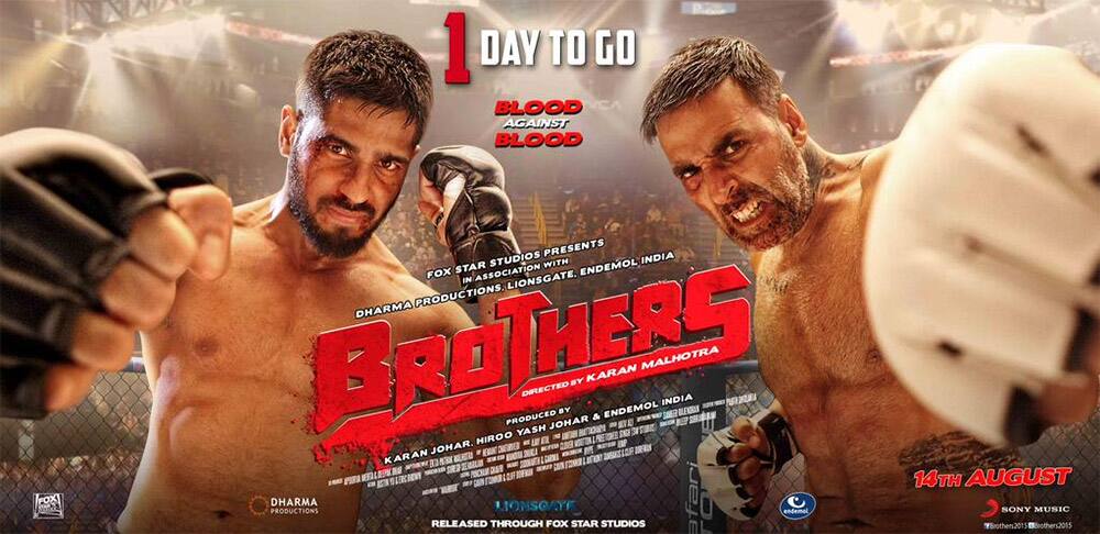 And we are almost there! #BrothersTrailerTomorrow! Excited? @Brothers2015 Twitter@akshaykumar