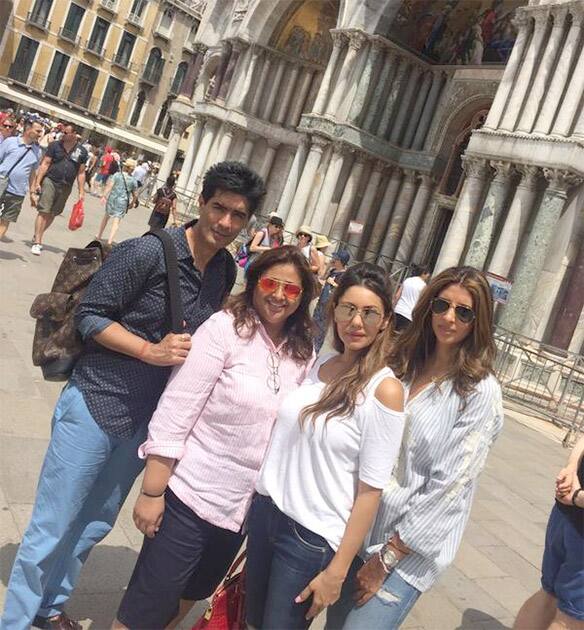 Gauri khan striking a pose!! #Venice Twitter@karanjohar