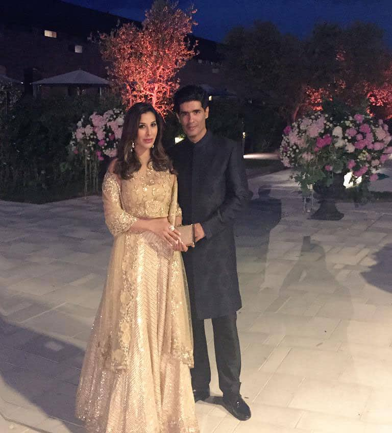 SOPHIE CHOUDRY :- #AboutLastNight #RiAsh ki shaadi with the ever handsome @ManishMalhotra .. Tku for this beautiful outfit❤  -twitter