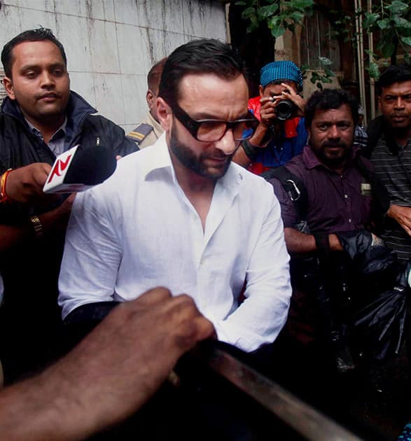 Saif Ali Khans arrives at Killa court in Mumbai.