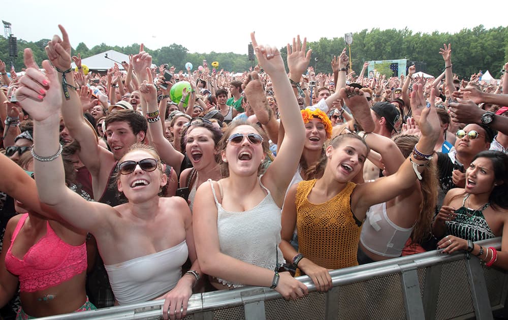 Festival goers enjoy Day 2 of the 2015 Firefly Music Festival at The Woodlands, in Dover, Del.