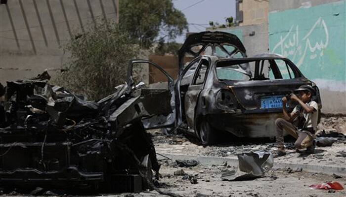 Car bomb explodes near mosque in rebel-held Yemen capital