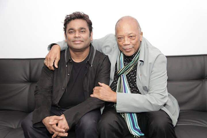 A.R. Rahman :- With legendary producer Quincy Jones after the LA concert -twitter
