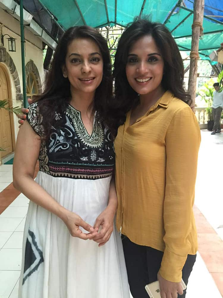 Juhi Chawla :- Shot with this wonderful actress the other day :) :) -twitter