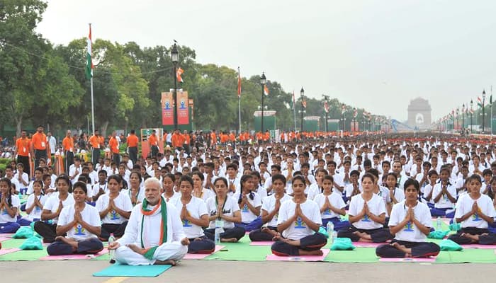 PM Modi&#039;s International Yoga Day event at Rajpath sets two Guinness World Records