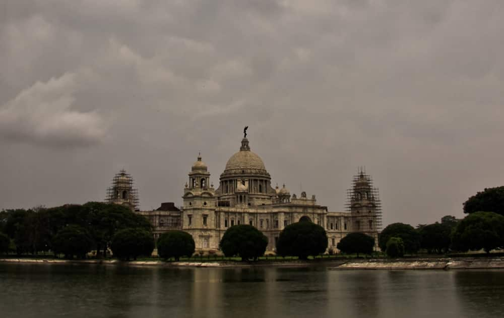 Victoria Memorial Hall during rains, Kolkata