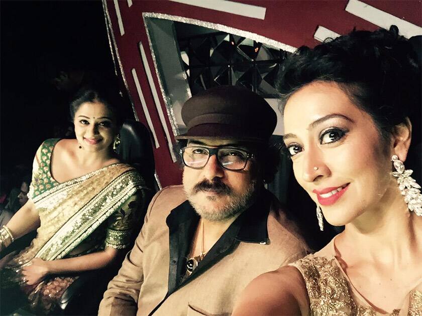 Three judges..set to rock @DancingStarShow Finale @priyamani6 #Ravisir Twitter@priyamani6