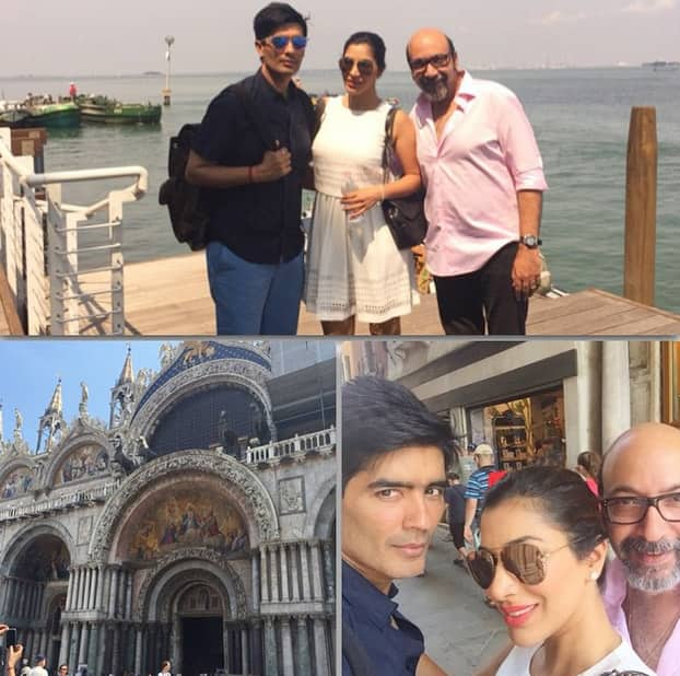 Exploring Venice with 2 of India's most brilliant men.. - Instagram@sophiechoudry