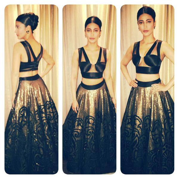 Off to attend filmfare South !! - Twitter@shrutihaasan