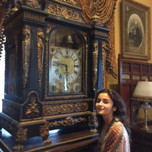 Timely and Timeless! Alia listening to the heartbeat of time at the Falaknuma Palace. Twitter@MaheshNBhatt  25m