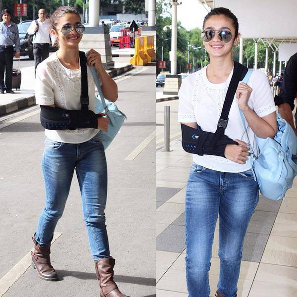 #AliaBhatt in trooper mode with mannish boots and aviators. http://ift.tt/1Ivs3yQ - Twitter@ELLEINDIA 