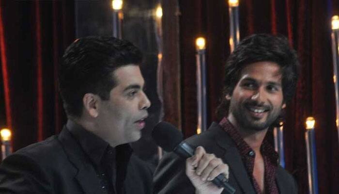 See pics: Shahid Kapoor, Karan Johar on &#039;Jhalak Dikhhla Jaa&#039; sets