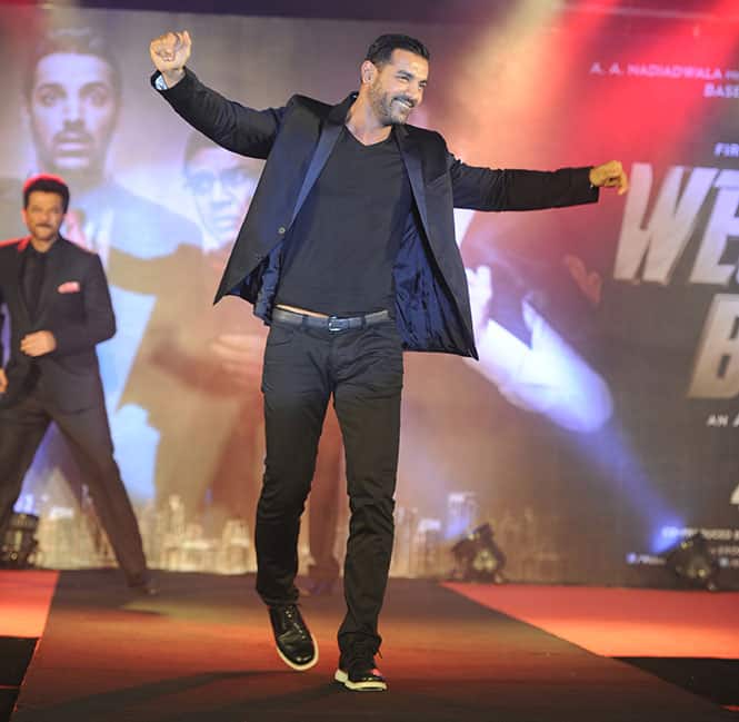 John Abraham during the trailer launch of movie Welcome Back at PVR, Juhu in Mumbai. -dna