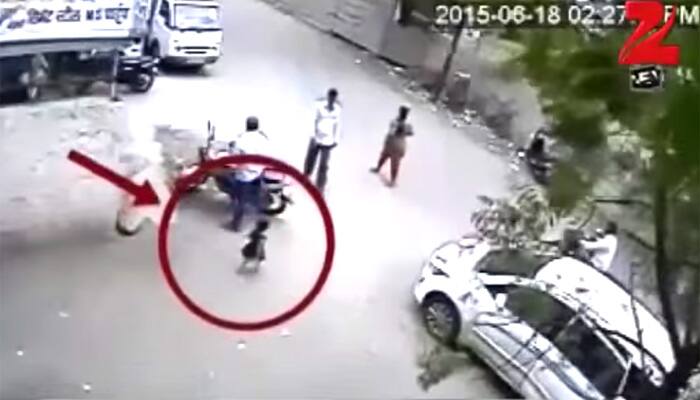 Watch: Child miraculously emerges unscathed after car runs her over