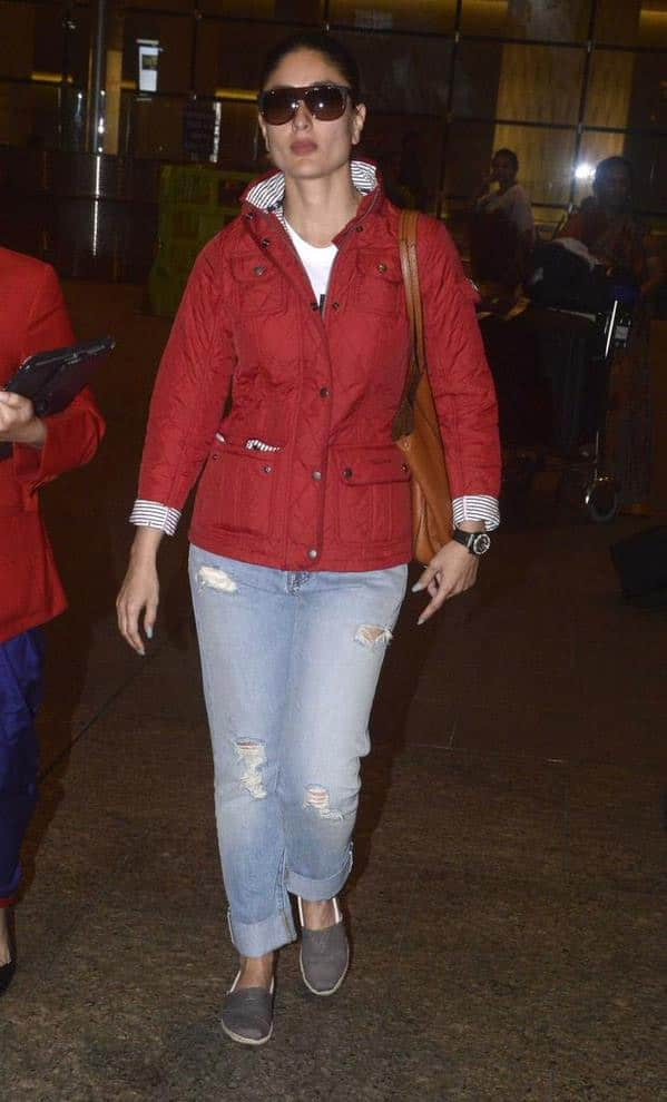 Kareena Kapoor Khan was spotted at Mumbai Airport today. She's back in town. Twitter