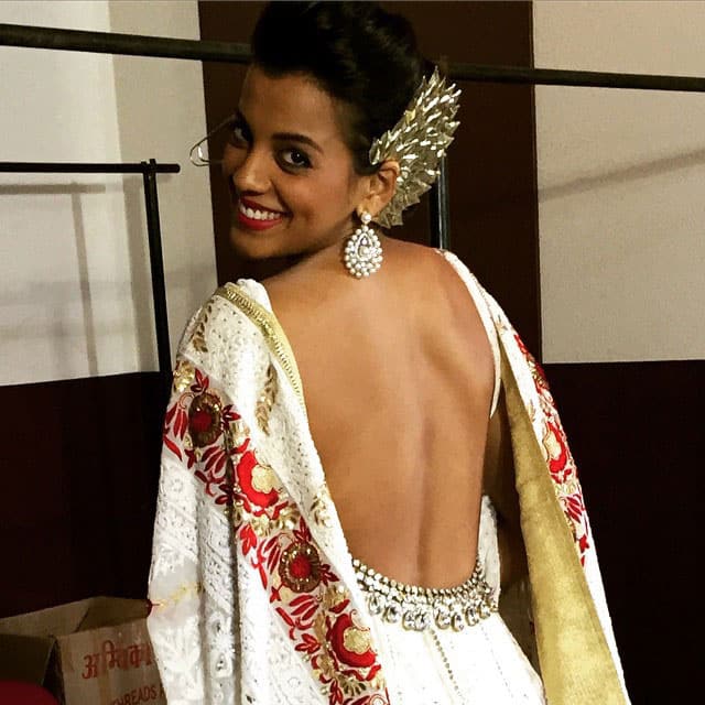 Mugdha Godse :- ‏mugdhagodse#ready #backstage #fun #merry #Lucknow #showtime #beautiful #arshijamal #Indian #beauty #HTcitylafinesse #fashion -instagram