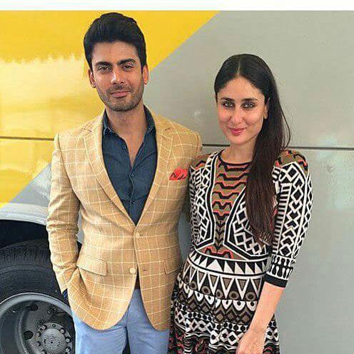 Kareena Kapoor Khan and Fawad Khan posing for a pic. -twitter
