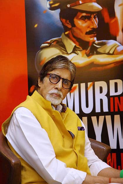 Amitabh Bachchan during the launch of the book ‘Murder in Bollywood’ in Mumbai.