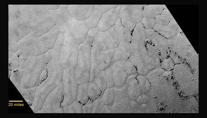 NASA&#039;s New Horizons discovers frozen, craterless plains in heart of Pluto