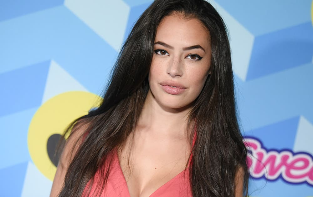 Chloe Bridges arrives at Just Jared's summer bash pool party in Los Angeles. 