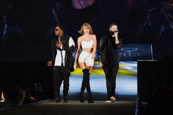 Taylor Swift :- TONIGHT WAS EPIC! @WeAreMKTO showed up and 60,000 people sang every word to 'Classic' with us! They're insane live!! -twitter