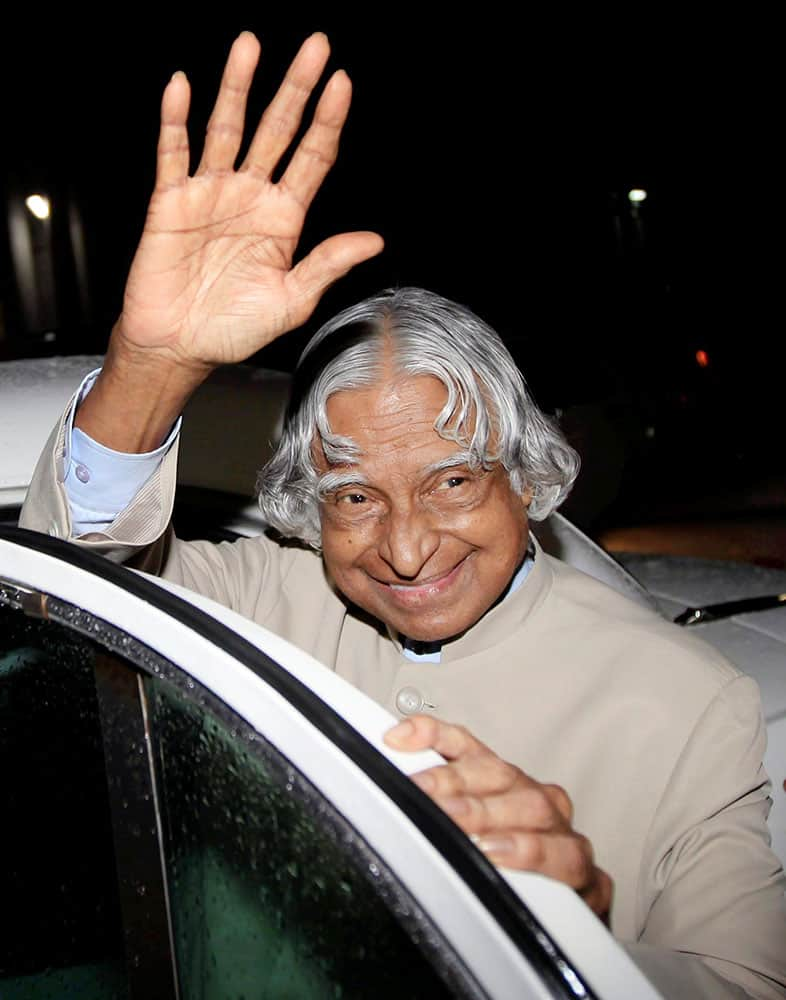 File photo of former president APJ Abdul Kalam in Mumbai in June 2010.