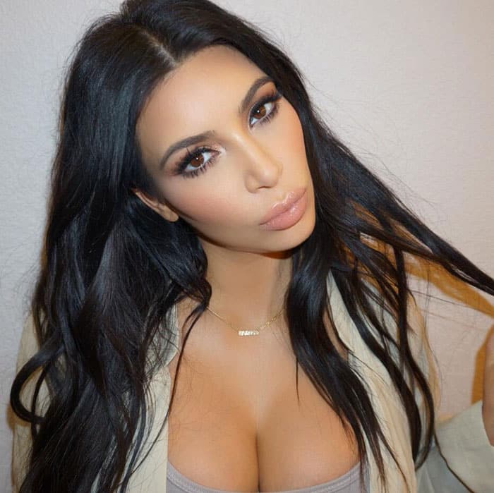 Kim Kardashian :- TODAY @makeupbymario @petersavichair -twitter