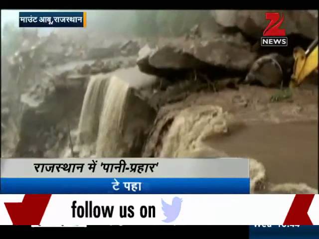 Heavy rains trigger floods, landslides in Gujarat and Rajasthan | Zee News