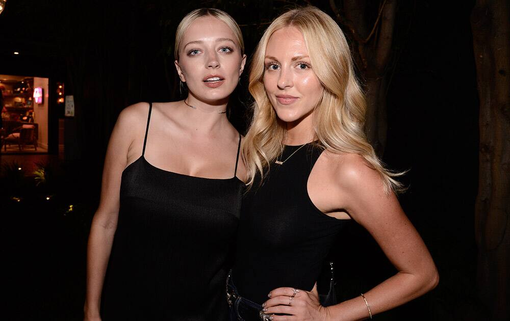 Shea Marie and Caroline Vreeland attend the Vestiaire Collective VIP Cocktail Party hosted by Johnny Wujek at Eric Buterbaugh Flower Design, in Los Angeles.