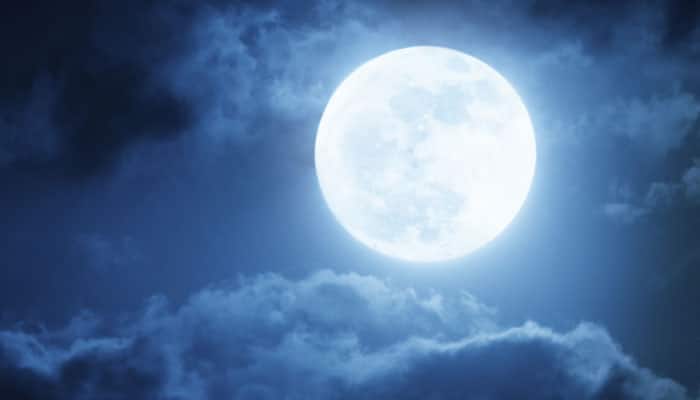 Once in 3 years: Blue moon glimmers in the night sky!