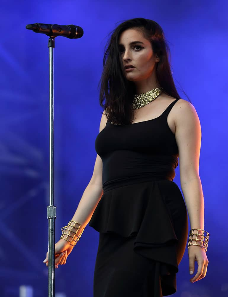 Banks performs at the Lollapalooza Music Festival in Grant Park in Chicago.