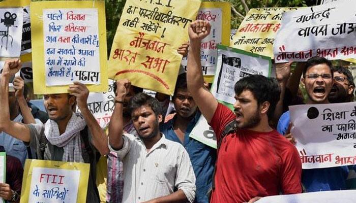 FTII students protest in Delhi