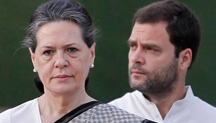 Sonia, Rahul Gandhi lead Congress protest against MPs suspension