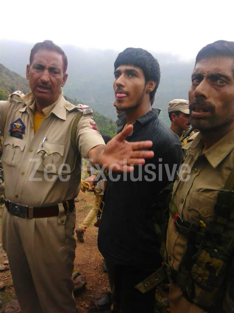 Picture of one of the purported terrorists nabbed by security forces in Udhampur (J&K).