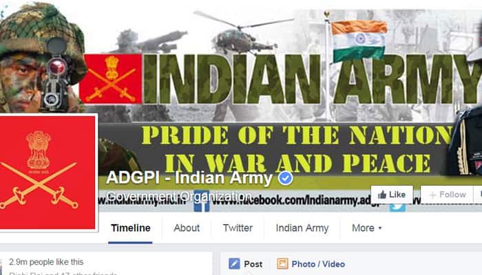 With 2.9 million likes, Indian Army tops popularity charts on Facebook! 