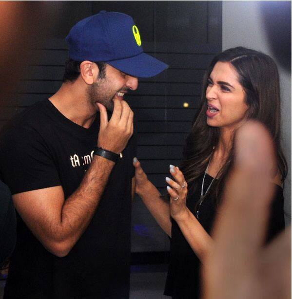 Deepika and Ranbir Kapoor at #Tamasha wrap up party -twitter