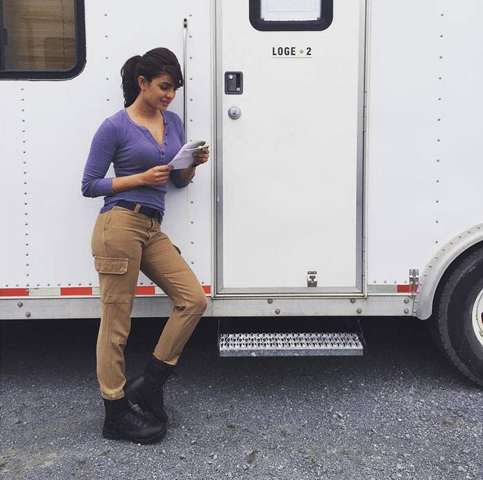 priyanka chopra  :-  Practice makes perfect.. #QUANTICO #COMINGTHISFALL -instagram