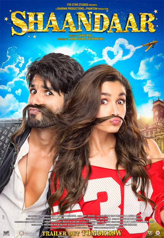 And here it is!!!!! #Shaandaarfirstlook @shahidkapoor and @aliaa08 like never before!!! Twitter@karanjohar