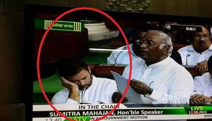 Parliament deadlock: Rahul Gandhi caught napping during LS debate?