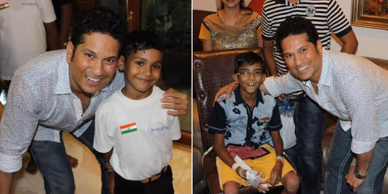 They have great hope and positivity. Enjoyed the evening chatting and playing cricket (2/3) Twitter@sachin_rt