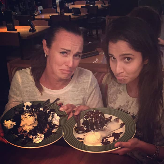Sania Mirza :- Uh oh busted  @mhingis #wewerebeingnaughty #drowningoursorrows -twitter