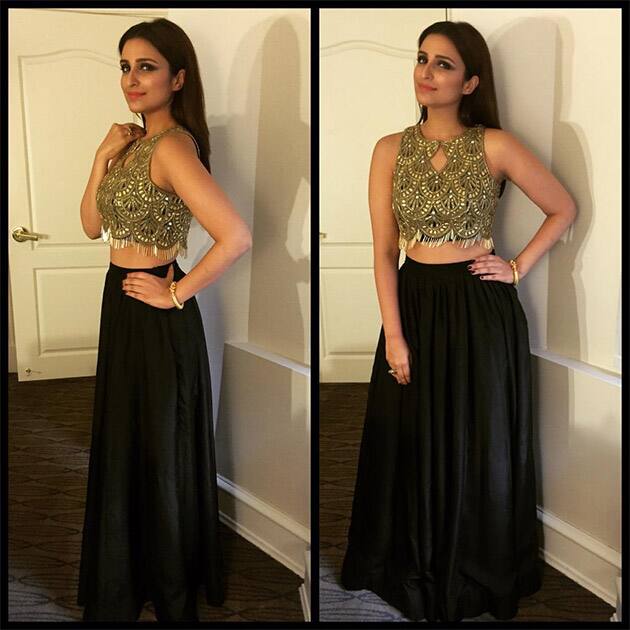 TODAY!! In Arpita Mehta styled by @anishajain_23 Twitter@ParineetiChopra