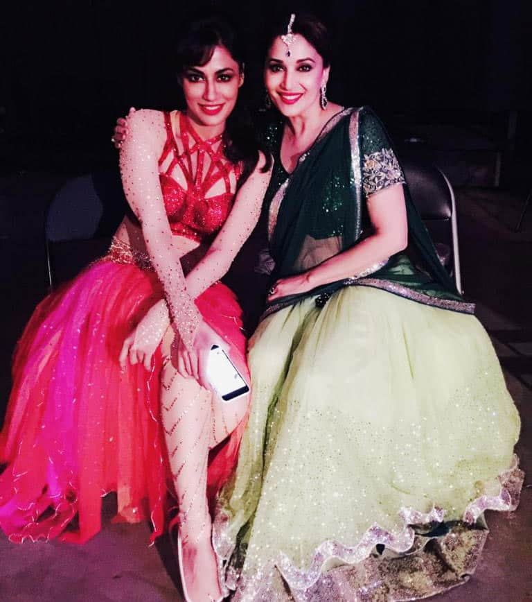 Chitrangda Singh :- My absolute fan girl moment .. Being w @MadhuriDixit on the shows !!! The best thing on screen ..!!