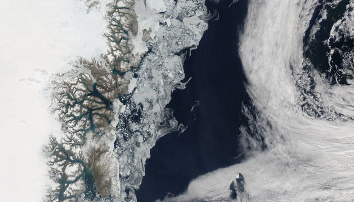 NASA releases spectacular image of melting sea ice off Greenland