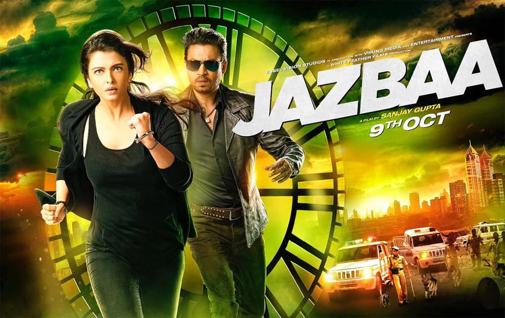 Welcome to #Jazbaa. Digital poster coming! Twitter@JazbaaTheFilm