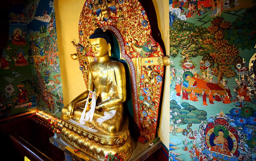 Buddha at the Norbulingka Monastery.