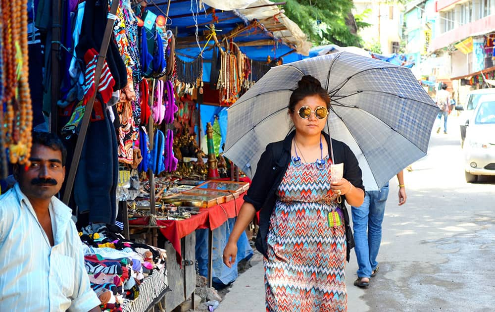 A woman at the Mcleodganj market.